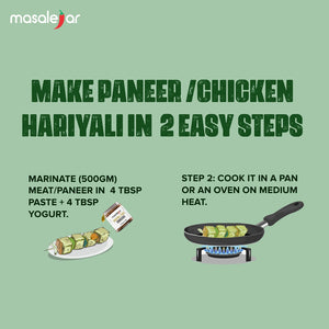 Masalejar Hariyali Tikka Marinade | Ready to Cook Spice Mix | Just Mix & Cook | Hariyali Tikka Masala | Chicken Masala | Paneer Masala | Pack of 1X100gm