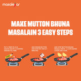 Masalejar Mutton Bhuna Masala 100gm | Ready to cook spice mix | Meat Masala | Bhuna Mutton Masala | Just Mix & Cook | No MSG | (Pack of 1X100gm)