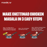 Masalejar Ready to Cook Chettinad Chicken Masala Spice Mix 200gm Serves 5-6 | Curry Masala Paste Just Mix & Cook | No added Preservatives (Pack of 1)