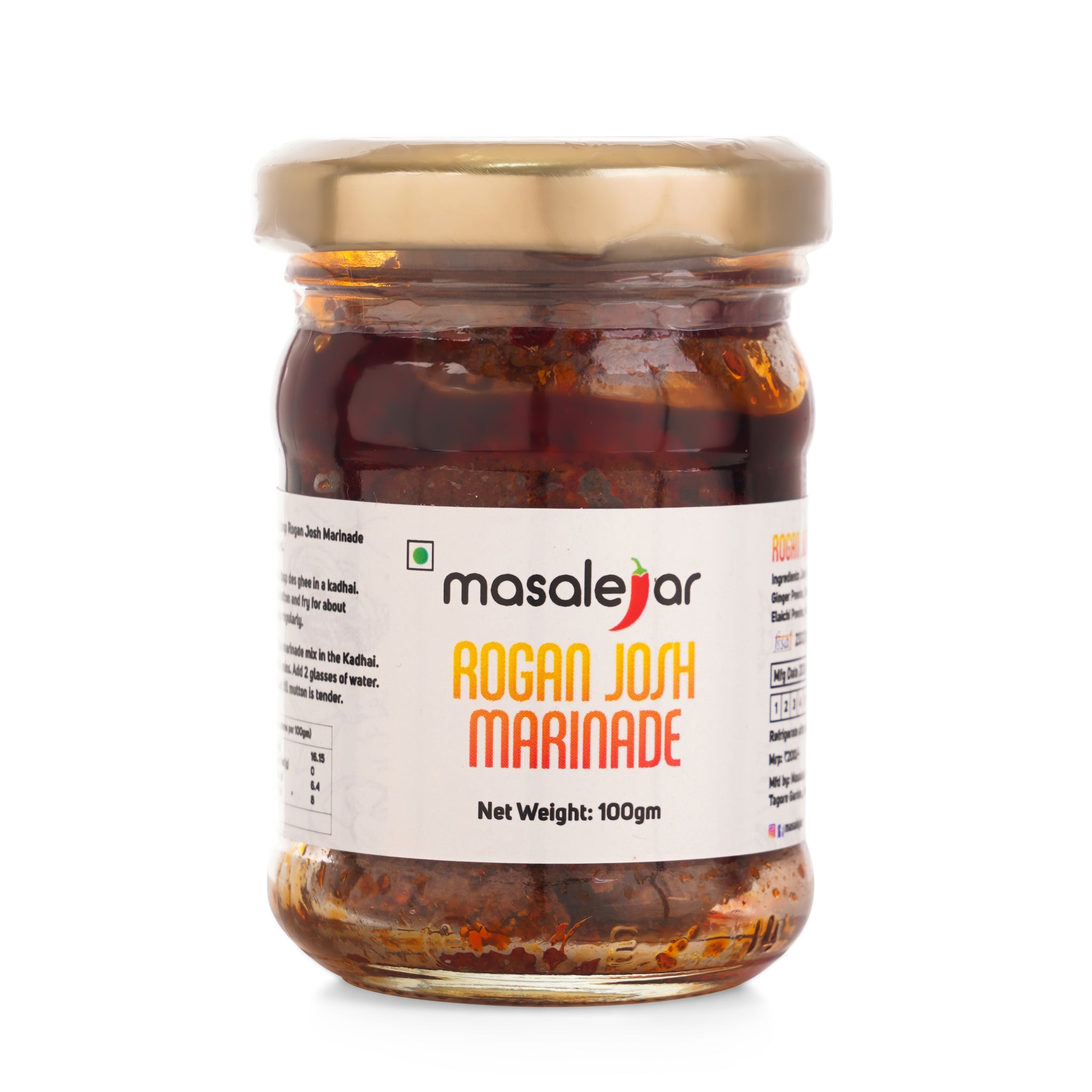 Masalejar Kashmiri Rogan Josh Masala Marinade 100gm (Serves 2)