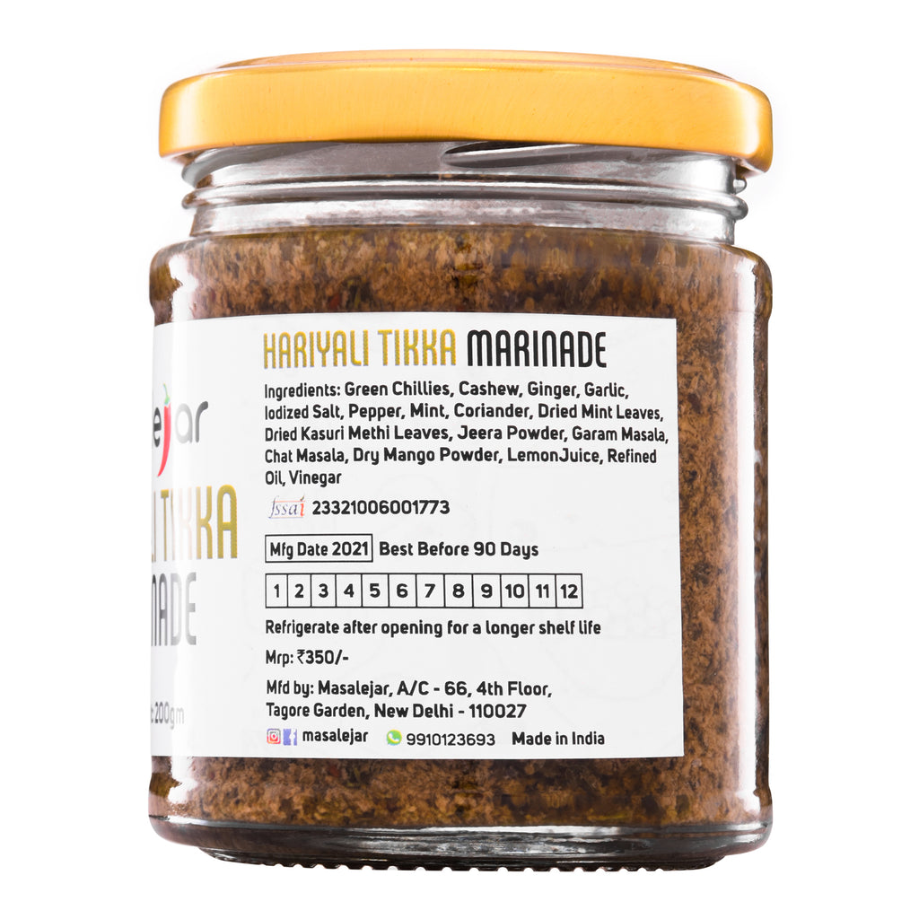Masalejar Hariyali Tikka Marinade 200gm (Serves 4-5)